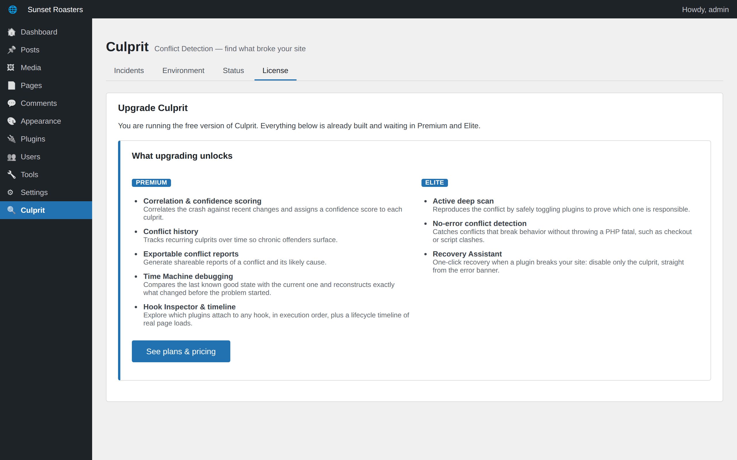 Culprit integrations for WooCommerce, Gravity Forms, Yoast SEO, and more