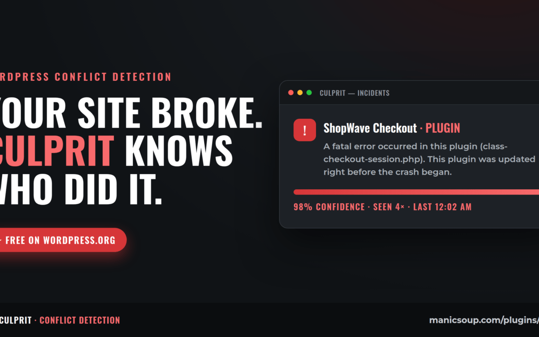 Why I Built Culprit: Your Site Broke, and Nothing Would Name the Thing That Broke It